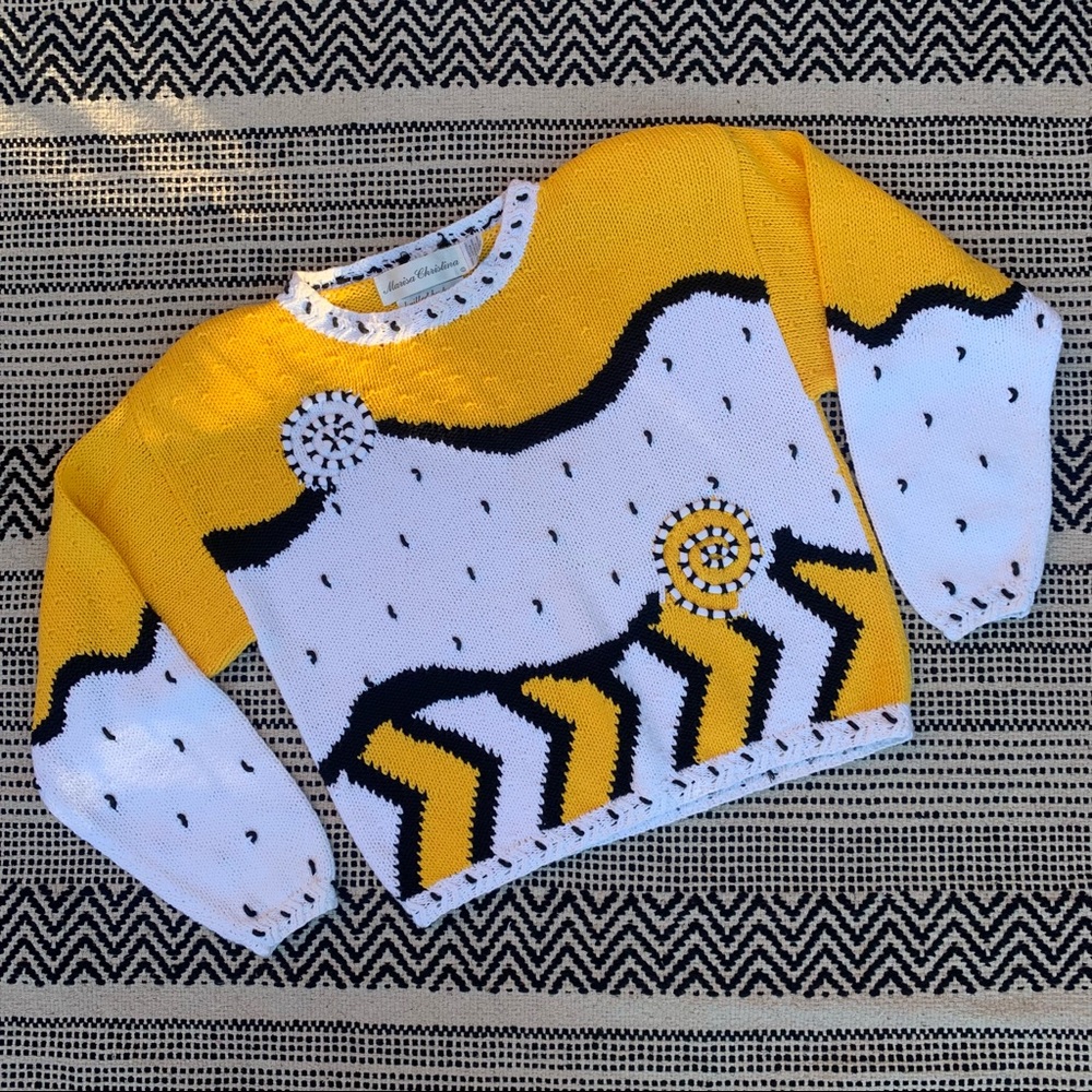 Vintage Marisa Christina Hand Knit Sweater size S/M